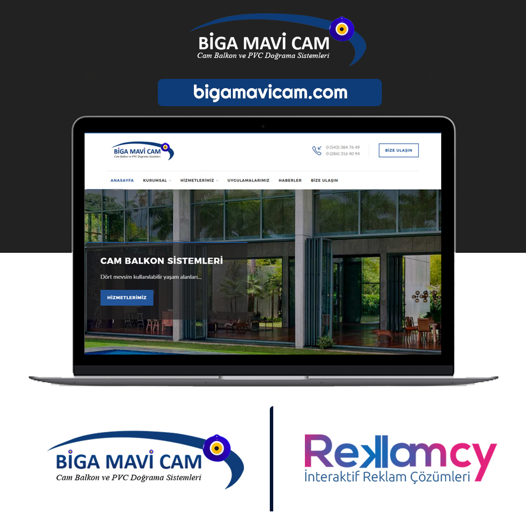 Biga Mavi Cam web sitesi