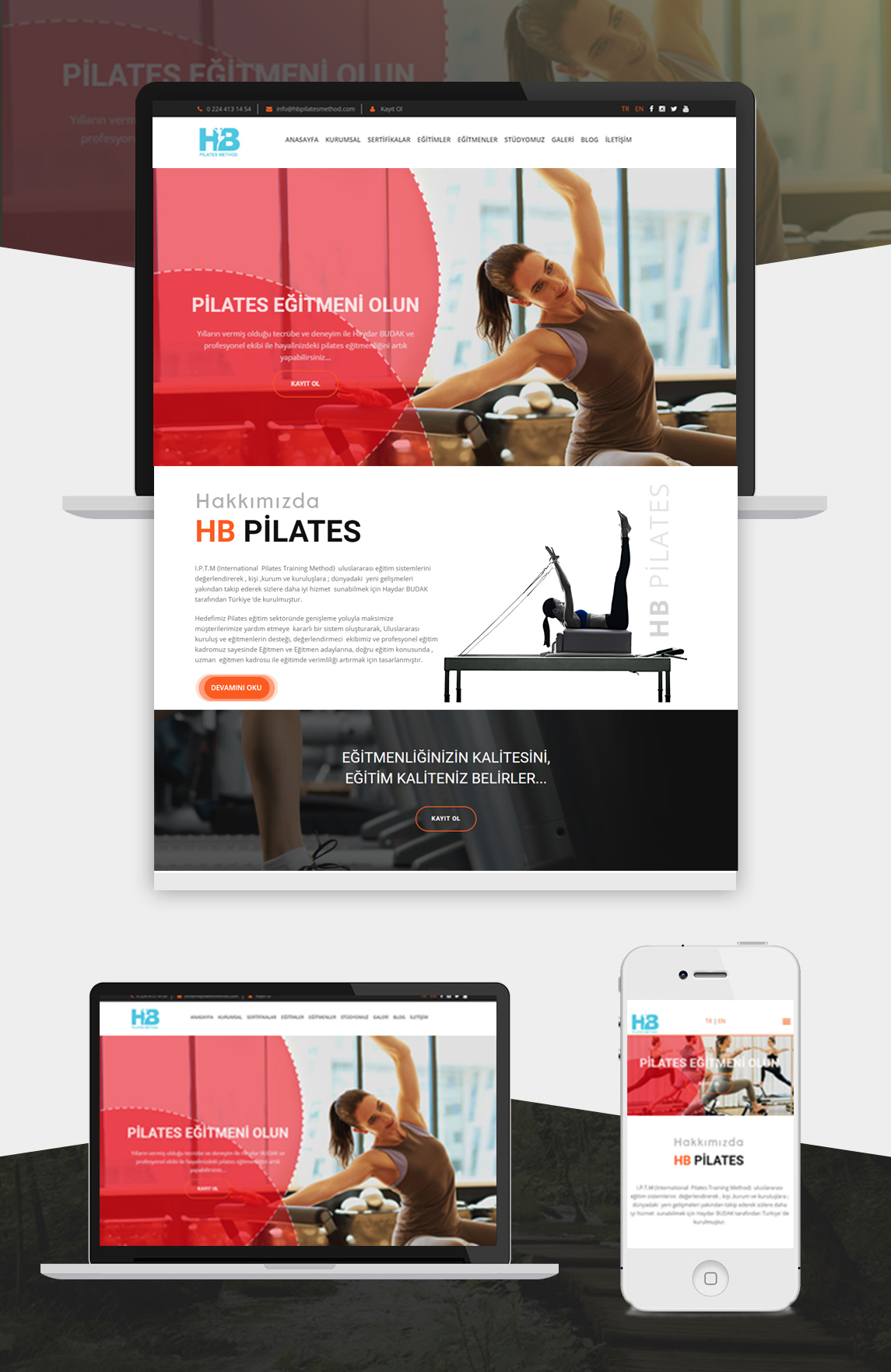 HB Pilates Method Web Tasarım